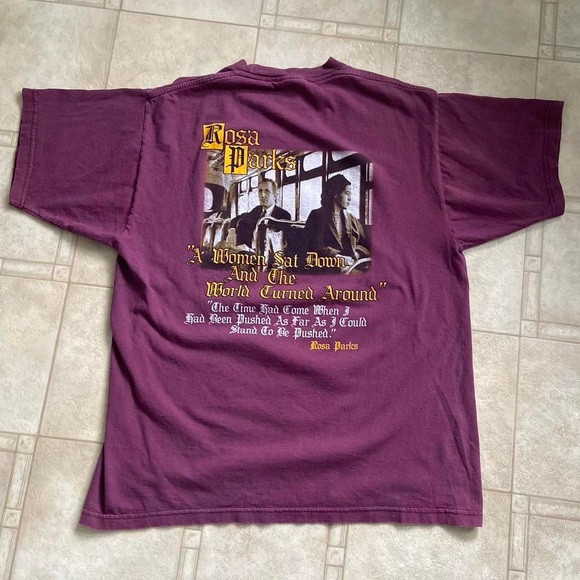 Vintage Maroon Tribute to Black History Month Rosa Parks T-Shirt - Picture 2 of 4